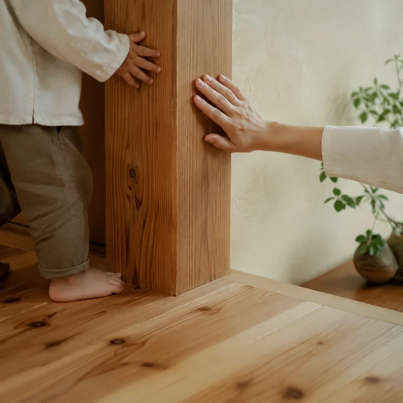 無垢材と家族のぬくもり