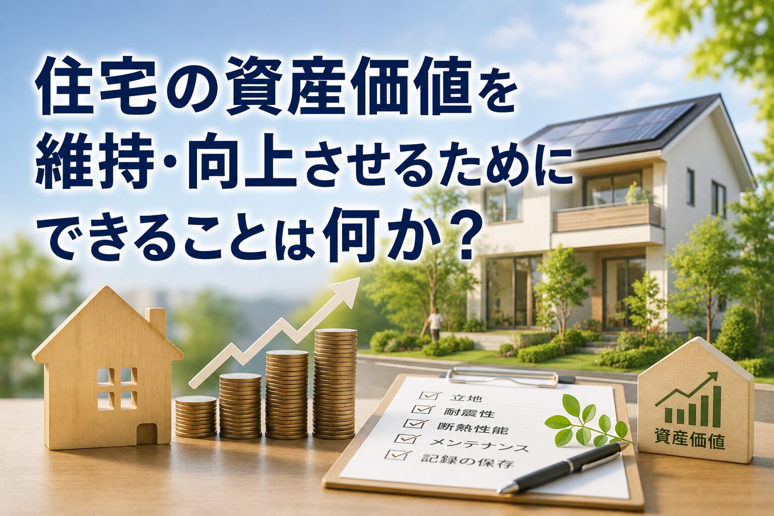 住宅の資産価値を維持・向上させるためにできることは何か？立地・性能・記録の3原則