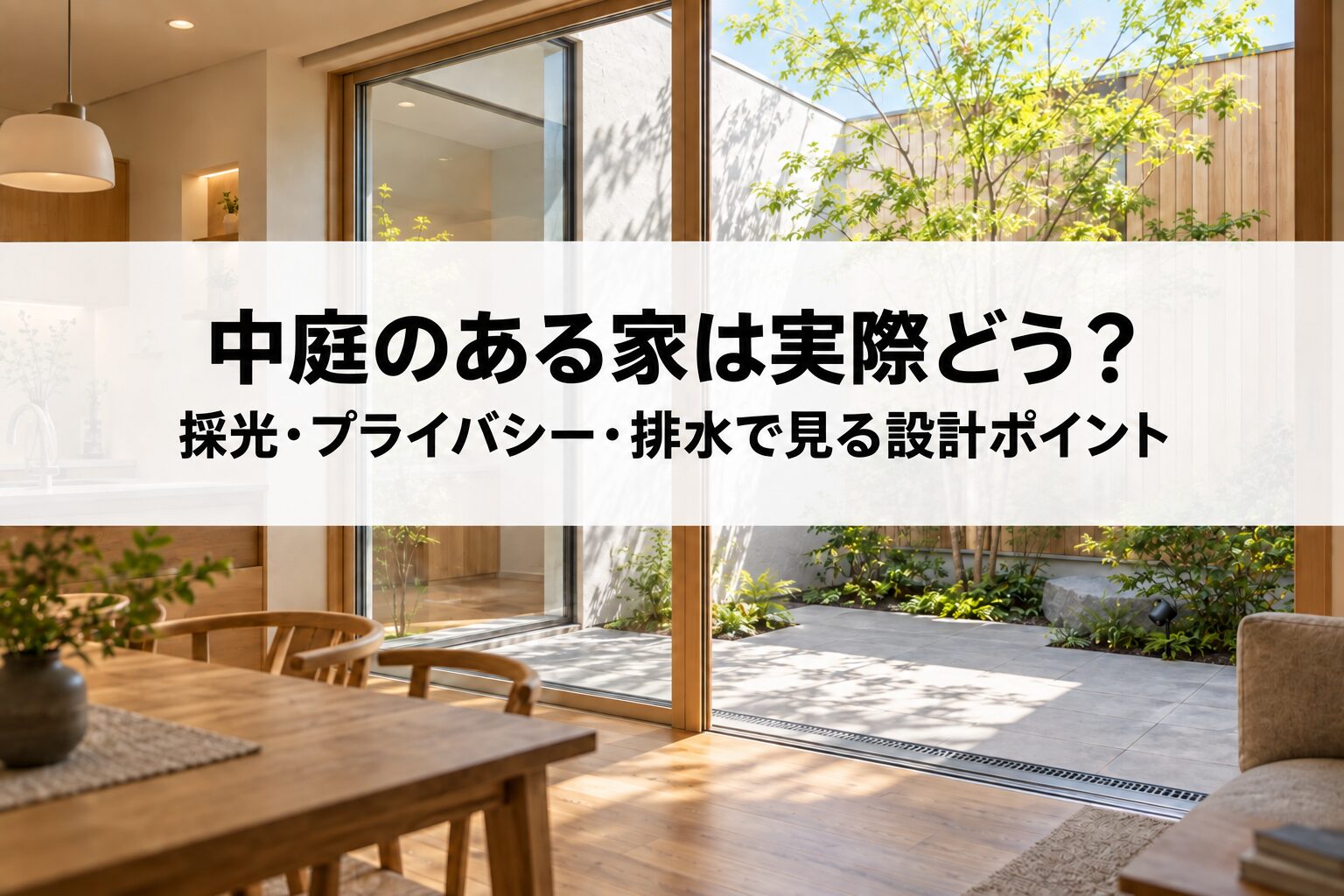 中庭のある家は実際どう？採光・プライバシー・排水で見る設計ポイント